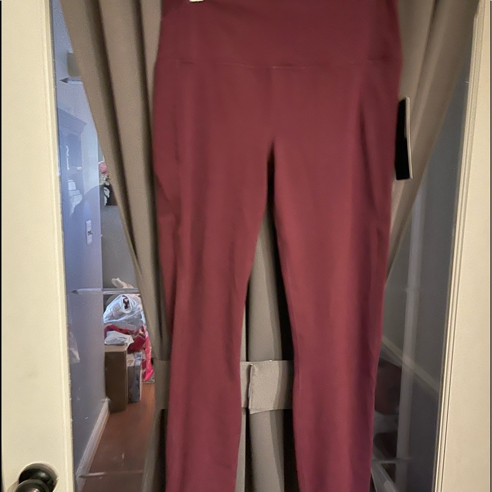 90 Degree Leggings, Burgundy, Large